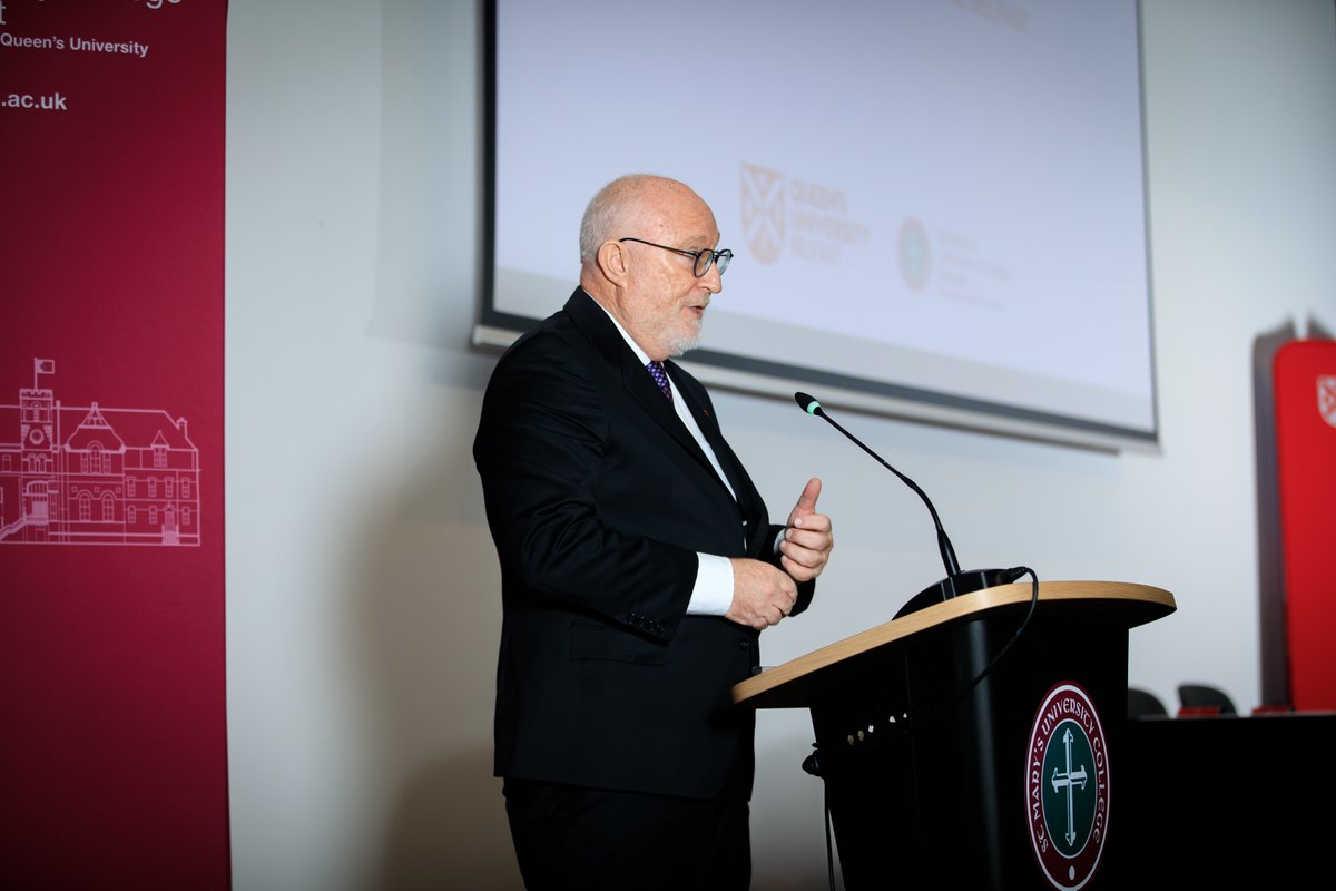 QUBVChancellor's tweet photo. I was pleased to attend a special event today at @StMarys_Belfast to officially renew @QUBelfast's  longstanding academic partnership with the institution.

This is an important milestone not only for Queen’s but for the broader educational landscape of #NorthernIreland. The renewed partnership with St Mary’s reflects our shared commitment to academic excellence, inclusivity, and innovation.

Together, we are paving the way for a future where #HigherEducation is accessible to all and continues to empower students, staff, and communities alike. This partnership will have a profound and lasting impact, and we are proud to be part of it.

Thank you to @Anorthosis87 and all at St Mary's for hosting us.