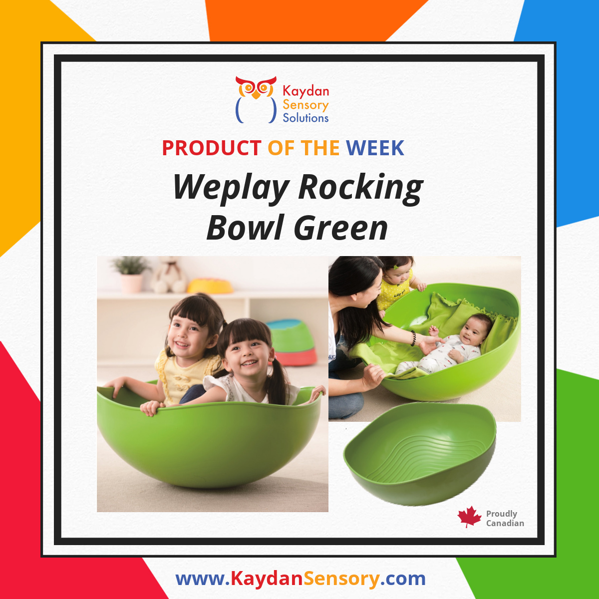 KaydanSensory's tweet photo. Kaydan’s Product of the Week - Weplay Rocking Bowl Green

Find out more and BUY NOW at https://t.co/d01aZk2636

#ProductOfTheWeek#SensoryPlay #GrossMotorCoordination #RockingBowl #Weplay https://t.co/bGI5K5obCd