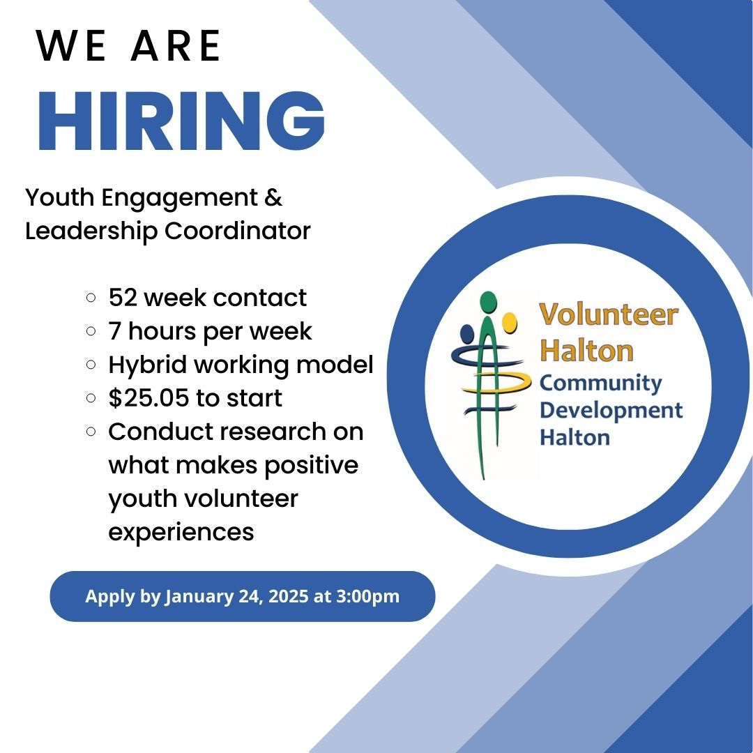 We're hiring! Are you passionate about community development, youth engagement, and research? We are looking for a dynamic and creative young adult for the position of Youth Engagement and Leadership Coordinator.  Access the full posting on our website at buff.ly/3WlBxbu.