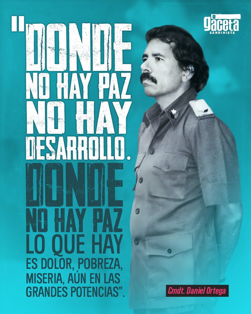 LaGacetaFSLN's tweet photo. 🔴⚫️ El Comandante Daniel Ortega asegura que la paz, la estabilidad y la seguridad son fundamentales para el desarrollo integral de los pueblos y el bienestar de las naciones. https://t.co/37ZflnahjD