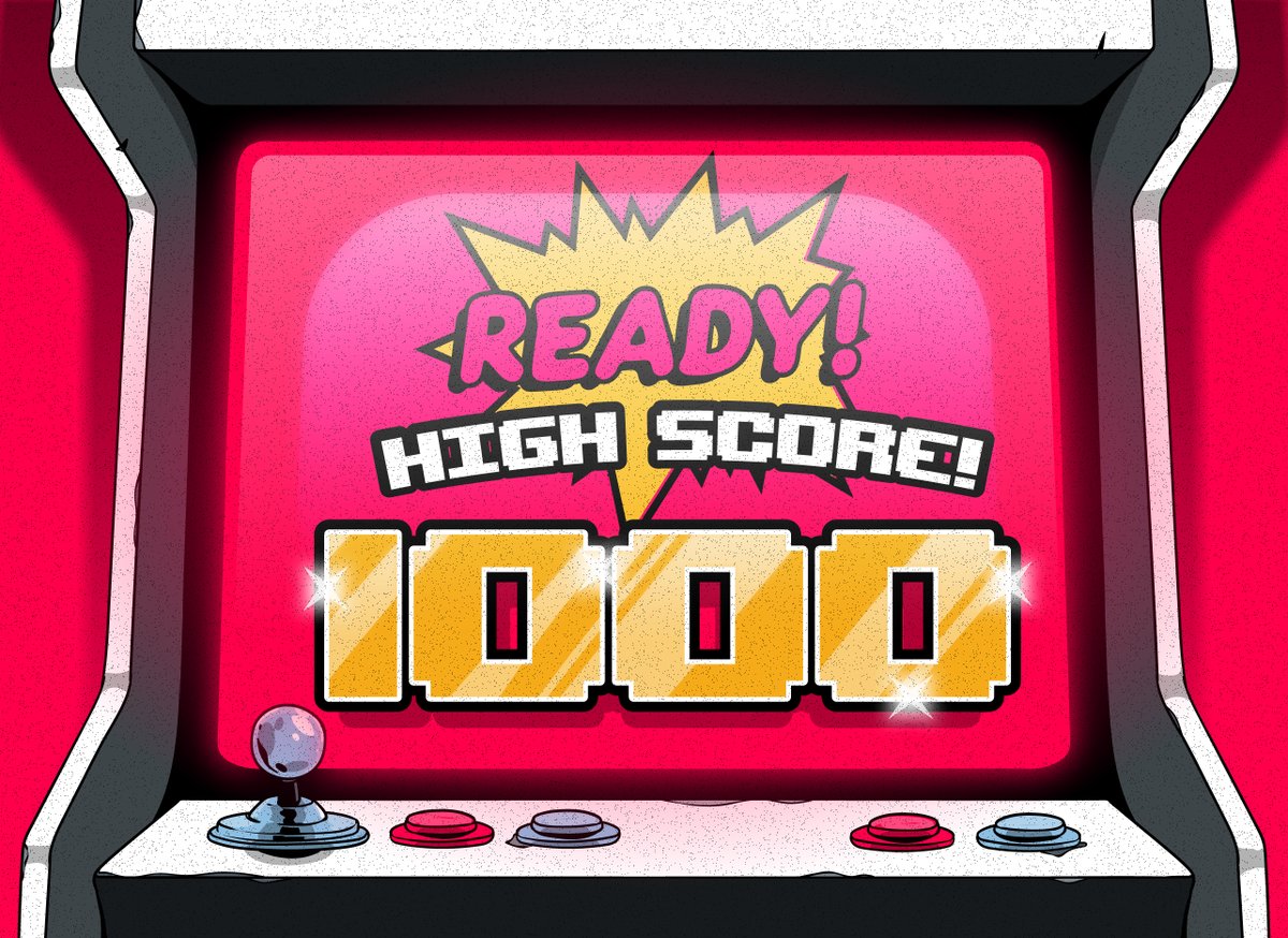 NEW HIGH SCORE 💥
1000 FOLLOWERS ☑️