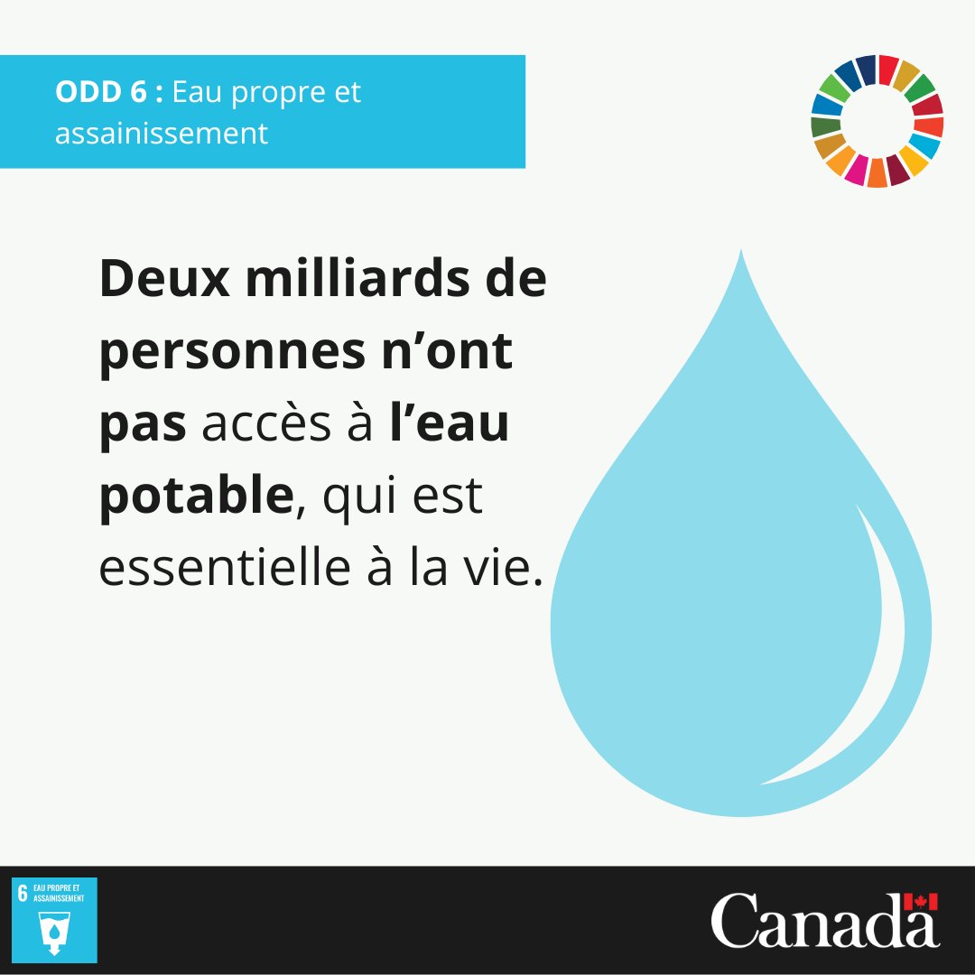 DevCanada's tweet photo. Soif de changement? Deux milliards de personnes nâont pas accĂšs Ă lâeau potable, qui est essentielle Ă la vie.
Lâ#EauPropre est synonyme dâune meilleure santĂ©, de communautĂ©s plus fortes et dâun avenir plus radieux. ProtĂ©ger lâeau, câest protĂ©ger la vie.
#ODD6 #SDI2025 https://t.co/oiGP5I6JLZ
