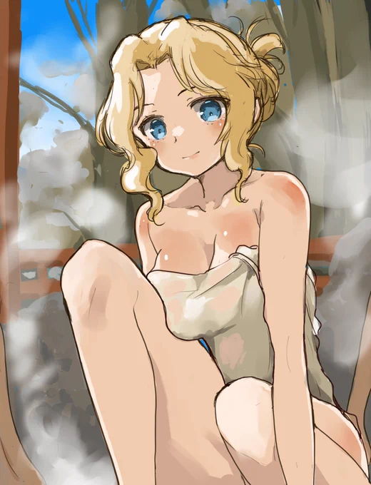 #ケイ生誕祭2025 #garupan サンダースだけど和風な露天風呂 