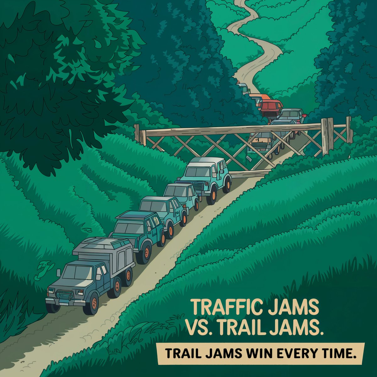 Trailoclock's tweet photo. Traffic jams vs. trail jams. Trail jams win every time. 🚙✨

What’s the best “trail jam” you’ve experienced—mud, rocks, or wildlife? Share your story! 🏞️🌍

🚙 Explore more adventures and tips on my blog:
🌐 https://t.co/YTlHGt8SC5 🏞️✨

#TrailLife #OffRoadAdventures https://t.co/6xxQfa6OB3