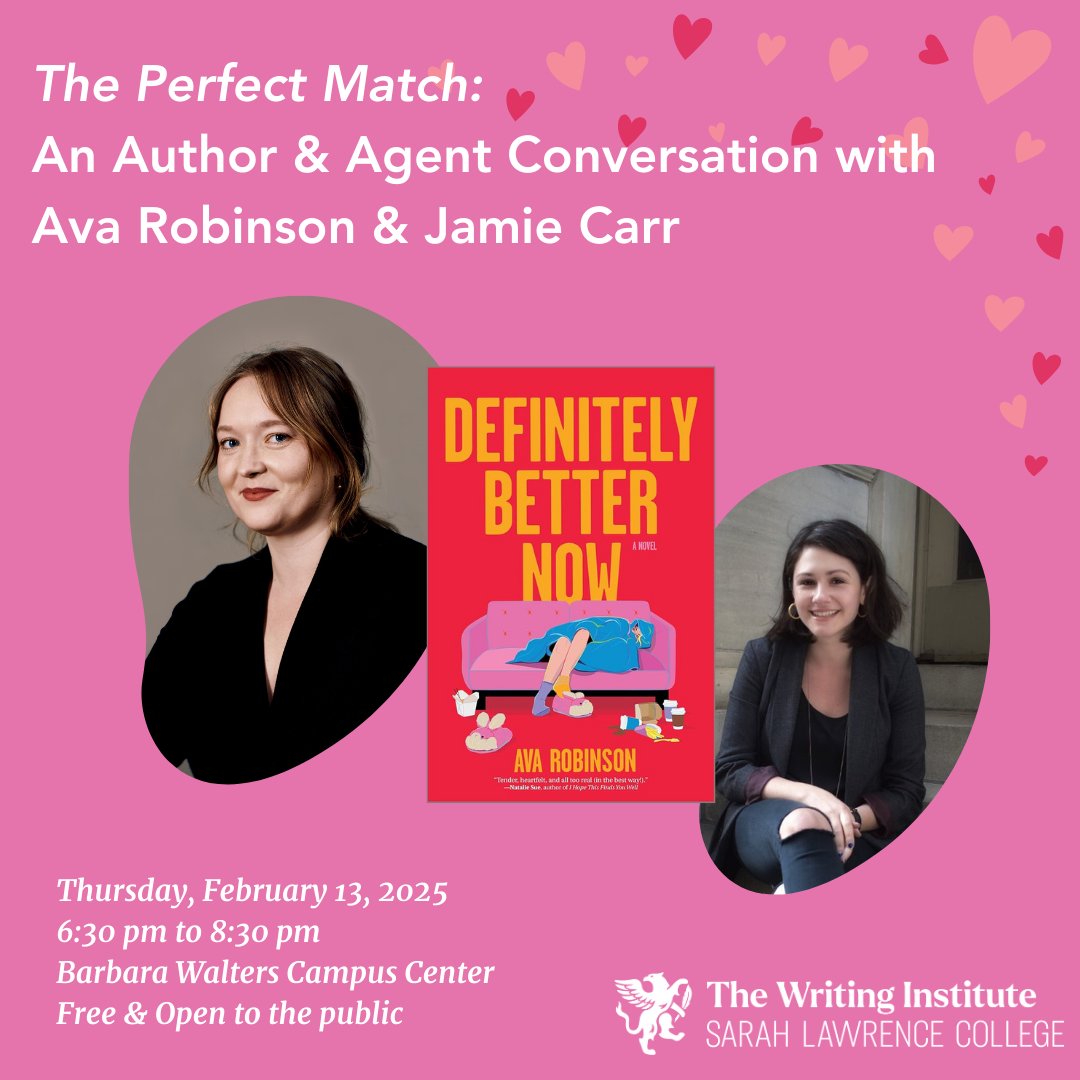 Join us in celebrating Assistant Director Ava Robinson’s debut novel DEFINITELY BETTER NOW on February 13th, in conversation with her agent Jamie Carr of The Book Group! ⁠Books will be available for purchase. ⁠

RSVP via the link in bio! 💌