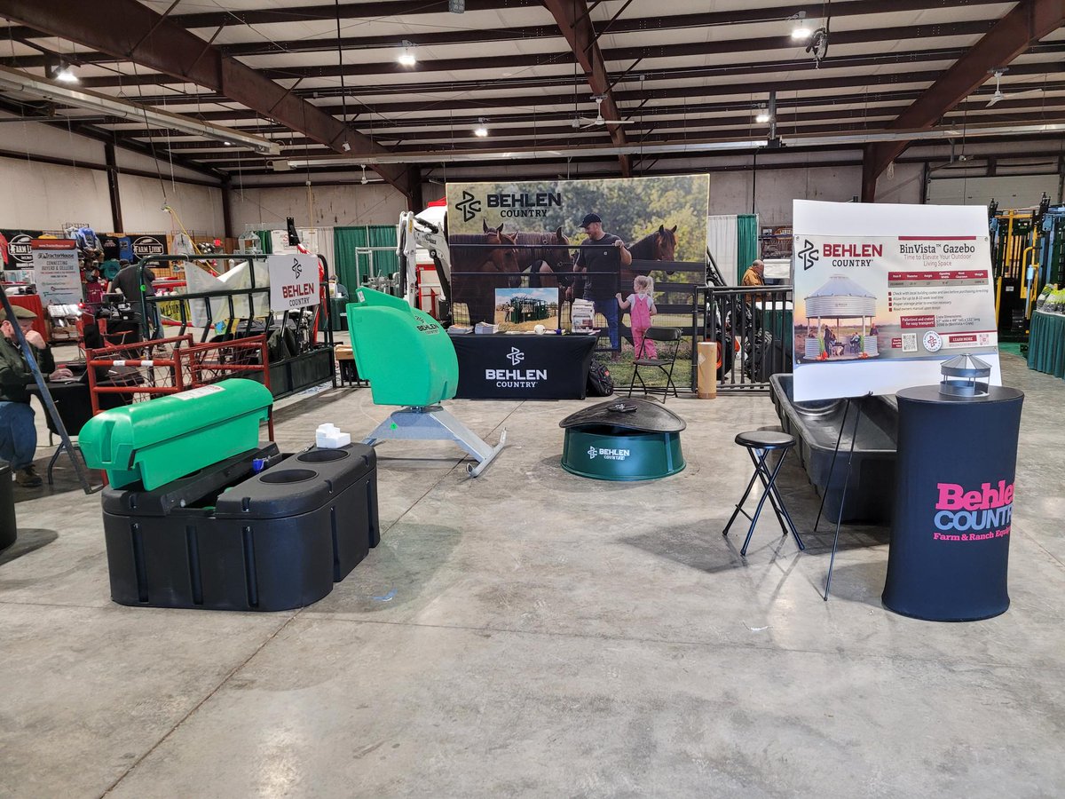 BehlenCountry's tweet photo. Excited to be all set up at the Virginia Farm Show! If you're near Fishersville, swing by and chat with Rob about our brand-new BinVistas. We can't wait to see you there!
#BehlenCountry #VirginiaFarmShow #BuildingYourLegacy #FarmLife #RanchLife #AcreageLife https://t.co/GgHY5GEF8N