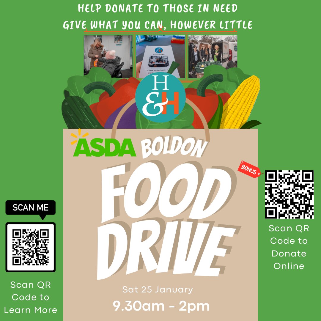 HospitalityHope's tweet photo. ๐ฌ "Our Volunteers and Staff will be collecting at ASDA Boldon next Saturday from 9.30am - please support us by giving what you can, no matter how small, to support those who need it most. Thank you."
#Volunteers #CommunitySupport #ASDABoldon https://t.co/x9BaQx4INs
