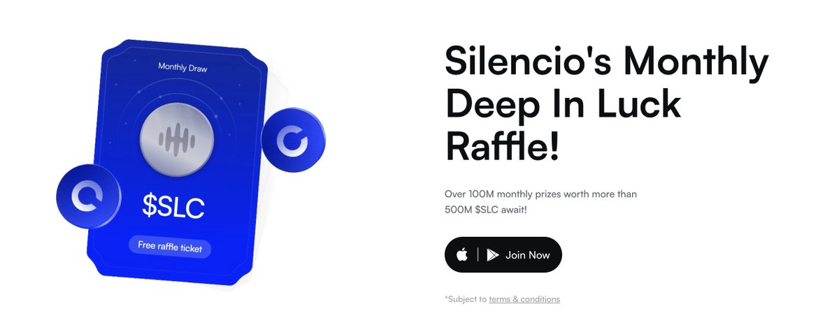 silencioNetwork's tweet image. Web3 is all about empowering communities, and Silencio is taking it to the next level. 

Our Deep in Luck Raffle transforms your everyday actions into real, tangible rewards.

Participate in a novel approach in Web3, combining community focus with a familiar raffle system. Easy…