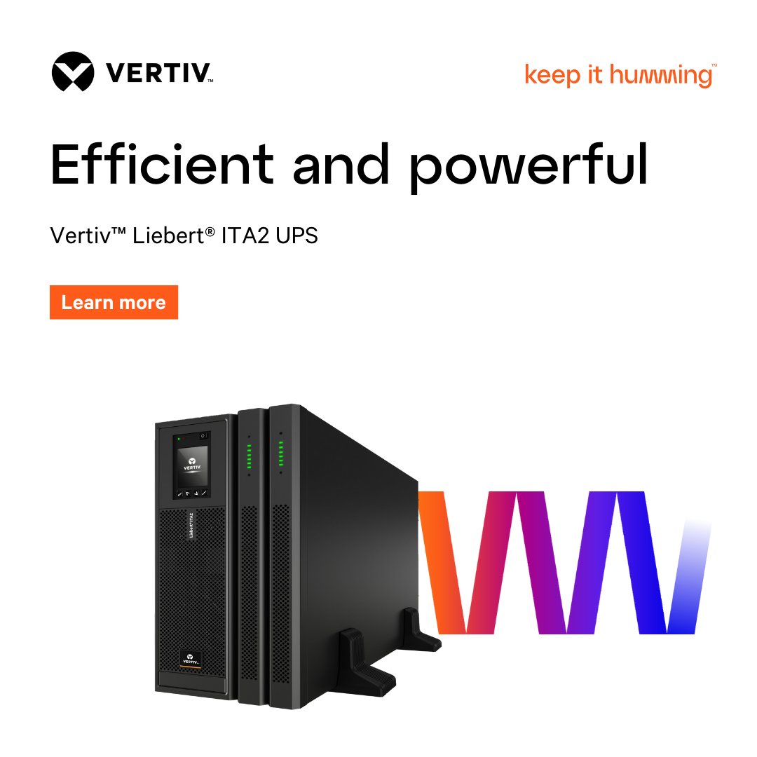 VertivEMEA's tweet photo. The Vertiv™ Liebert® ITA2 is the perfect UPS solution for high power capacity, reliability, and efficiency.
Smarter, reliable power solutions for your customers! 💼 https://t.co/tcCWTFcJKk
#Efficiency #Reliability #LiebertITA2 #3PhaseUPS https://t.co/ZLdK0rJHph