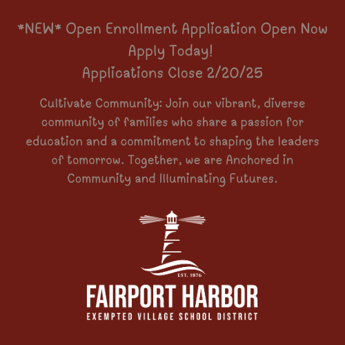APPLY TODAY!! Join us at Fairport Schools for the 25/26 school year! 
fhevs.org/enrollment01/o…