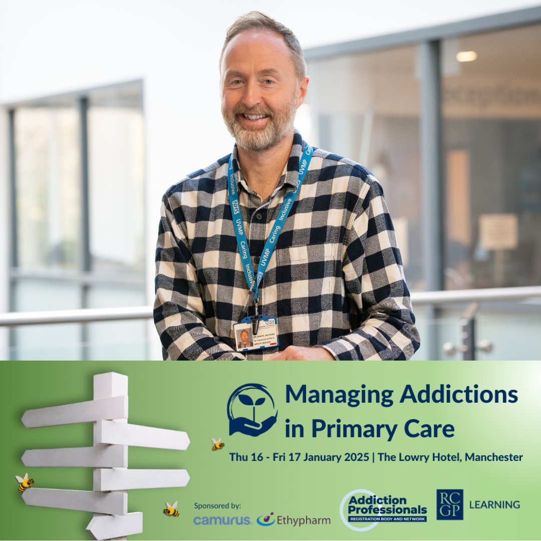 We are delighted that Dr Jackson was asked to speak at Managing Addictions in Primary Care conference today, 16 January, at The Lowry Hotel, Manchester.
Dr Jackson is our lead GP for substance misuse and an expert in the field.  <a href="/rcgp/">Royal College of General Practitioners</a> #MAPCCONF #RCGPLearning #PrimaryCare #ancoats