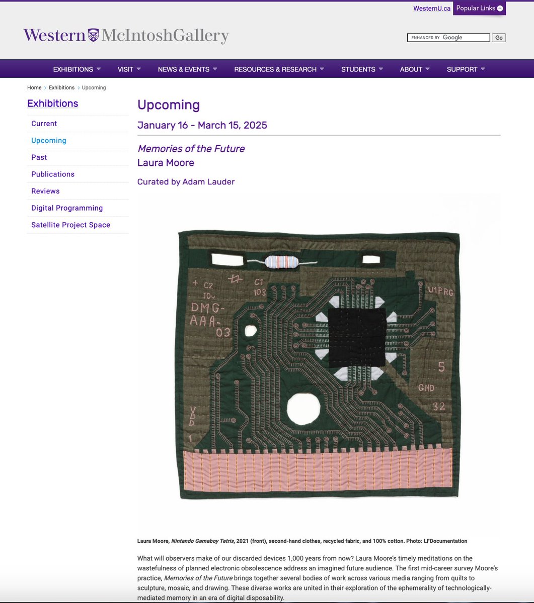 Adam Lauder (@adam_m_lauder) on Twitter photo please join me & artist Laura Moore for the opening of her exhibition, "Memories of the Future," opening this Saturday (Jan 18), from 2-4 <a href="/McIntoshGallery/">McIntosh Gallery</a>
in London, ON : I was lucky to guest curate this stunning presentation of Moore’s work 🗓️ 📱 🗿 💫
mcintoshgallery.ca/exhibitions/Up… please join me & artist Laura Moore for the opening of her exhibition, "Memories of the Future," opening this Saturday (Jan 18), from 2-4 <a href="/McIntoshGallery/">McIntosh Gallery</a>
in London, ON : I was lucky to guest curate this stunning presentation of Moore’s work 🗓️ 📱 🗿 💫
mcintoshgallery.ca/exhibitions/Up…