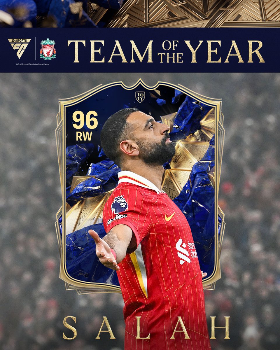 Virgil van Dijk and Mo Salah feature in the <a href="/EASPORTSFC/">EA SPORTS FC</a> Team of the Year 🙌

Mo makes his first appearance in #TOTY and VVD is included for the third year in a row 👏