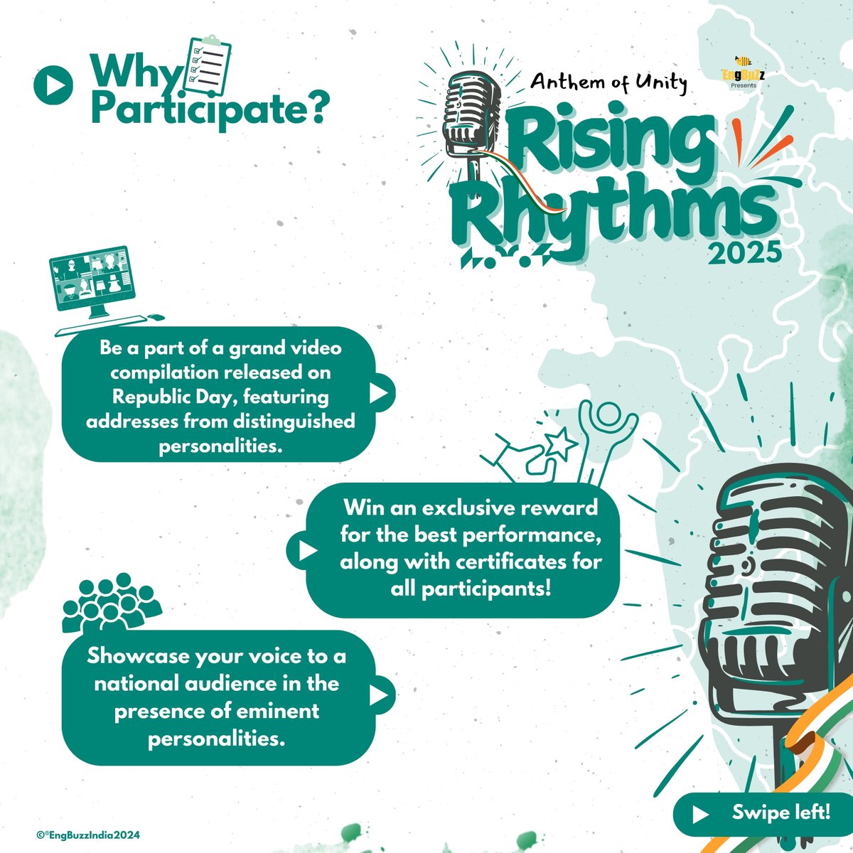 EngbuzzIndia's tweet photo. #AnthemOfUnity2025
Anthem of Unity 2025 – Join the Rising Rhythms! 🇮🇳
Celebrate India’s 76th Republic Day with EngBuzz!
We invite students from Class 1 to Plus Two across India to unite their voices and sing our National Anthem, Jana Gana Mana.

#AnthemOfUnity2025 https://t.co/rvMAf4Zi2a