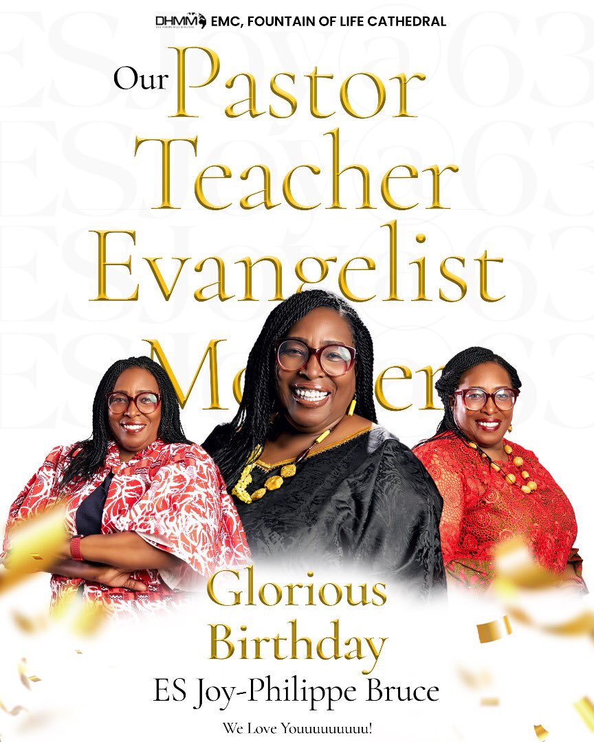 FOLCAyeduase's tweet photo. She’s our Pastor! She’s our Teacher! She’s our Friend! She’s our Mother! She’s Es Joy❤️❤️🎉🎉🎉🎉 https://t.co/rpACWRAnzb