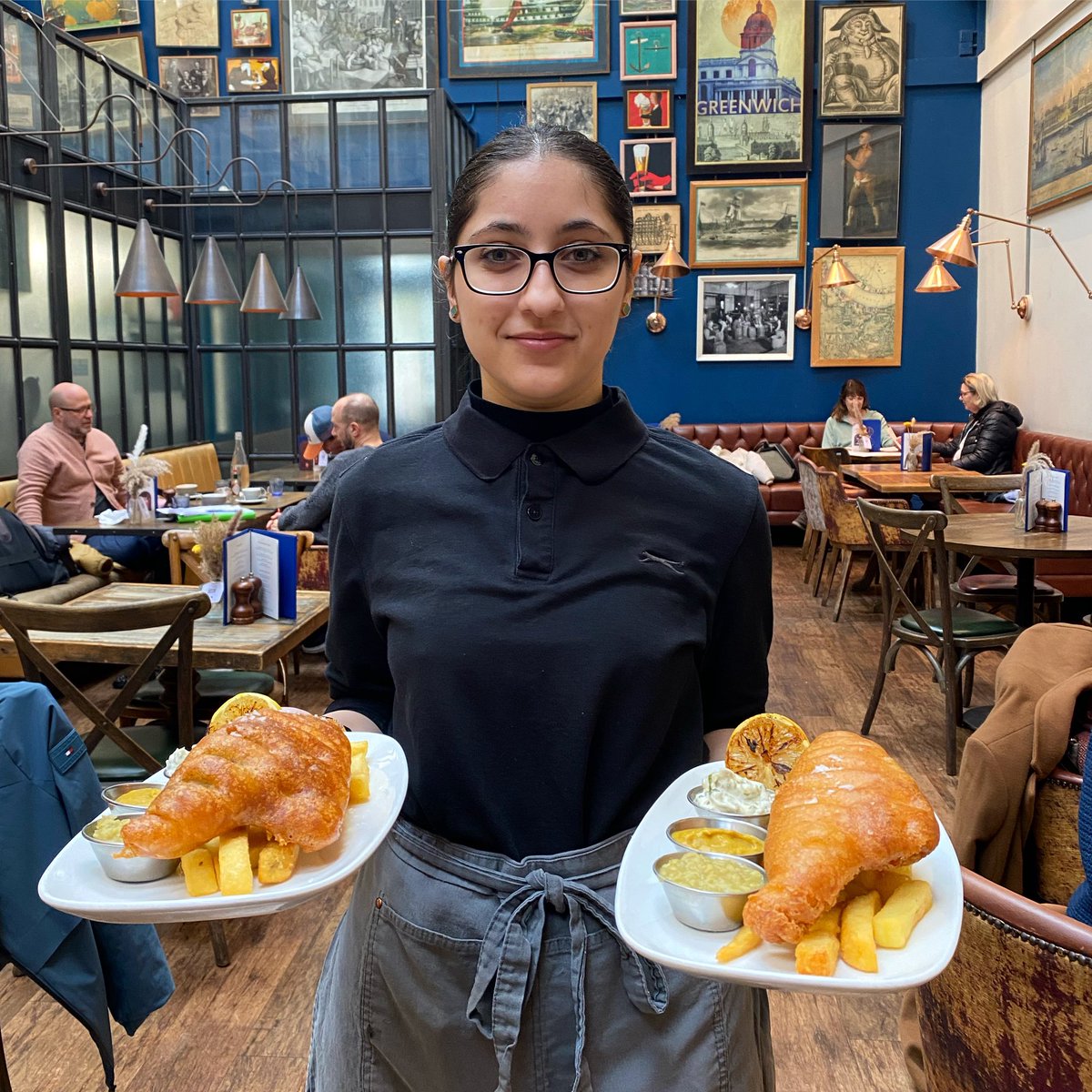 Can’t wait until fish and chip Friday? 

Indulge in our cyder battered haddock and triple cooked chips any day of the week at The Old Brewery🐟🙌

#fishandchips #fishandchip #fishandchipsfriday #greenwich