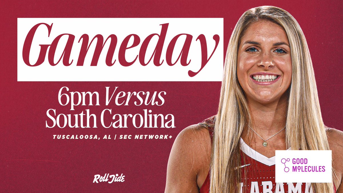 AlabamaWBB's tweet photo. Gameday in Tuscaloosa! 🤩

🆚 No. 2 South Carolina 
🕕 6 p.m. CT
📍 Coleman Coliseum
📺 SEC Network+
📻 @UA_CTSN 
🔗 https://t.co/N6L5GqpVVU

#RollTide #GLG https://t.co/thx0SvUFMN