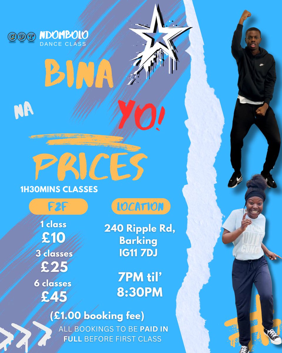 CongoleseDT's tweet photo. 🌟 It’s time to dance! Our online classes are LIVE starting today, and our in-person classes kick off on 6th February at 7 PM! 

📲 Book now—details in our bio! Let’s groove together! 🇨🇩✨
#CongoleseDance #Ndombolo #DanceWithUs #OnlineClasses https://t.co/YwPoeYQ39G