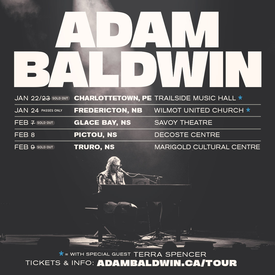 Adam Baldwin (@adamabaldwin) on Twitter photo Good people of Charlottetown, I’m so privileged to have the extraordinary <a href="/TerraSpencer/">Terra Spencer</a> joining me at the <a href="/Trailside_Cafe/">Trailside Music Hall</a> next week. For the uninitiated, I promise you’re in for a treat. Looking forward to next week, big time. See y’all soon. ☮️💟 adambaldwin.ca/tour/ Good people of Charlottetown, I’m so privileged to have the extraordinary <a href="/TerraSpencer/">Terra Spencer</a> joining me at the <a href="/Trailside_Cafe/">Trailside Music Hall</a> next week. For the uninitiated, I promise you’re in for a treat. Looking forward to next week, big time. See y’all soon. ☮️💟 adambaldwin.ca/tour/