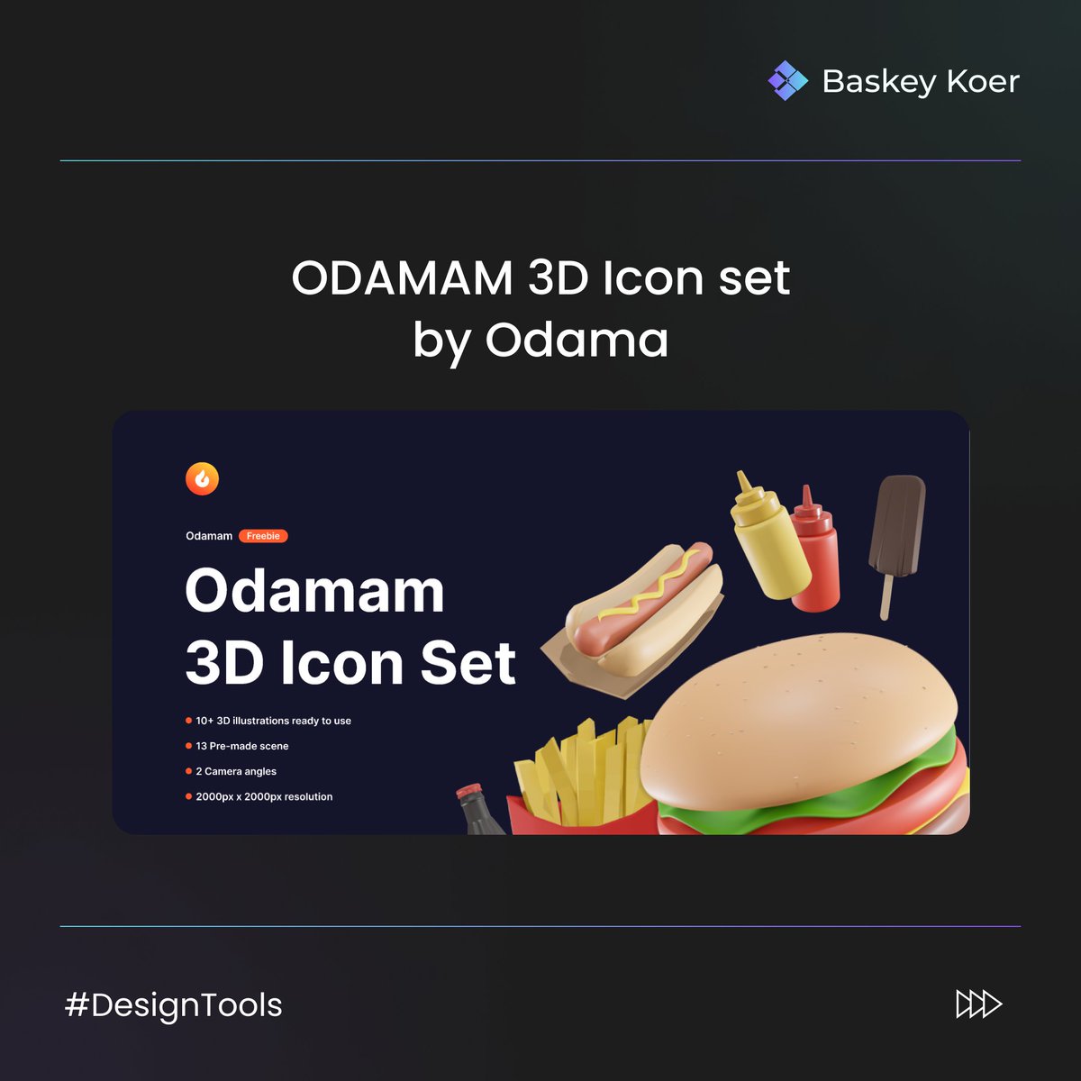 baskeykoer's tweet image. Free 3D resources to elevate your designs!
#koer #designtips #figmatips #resources