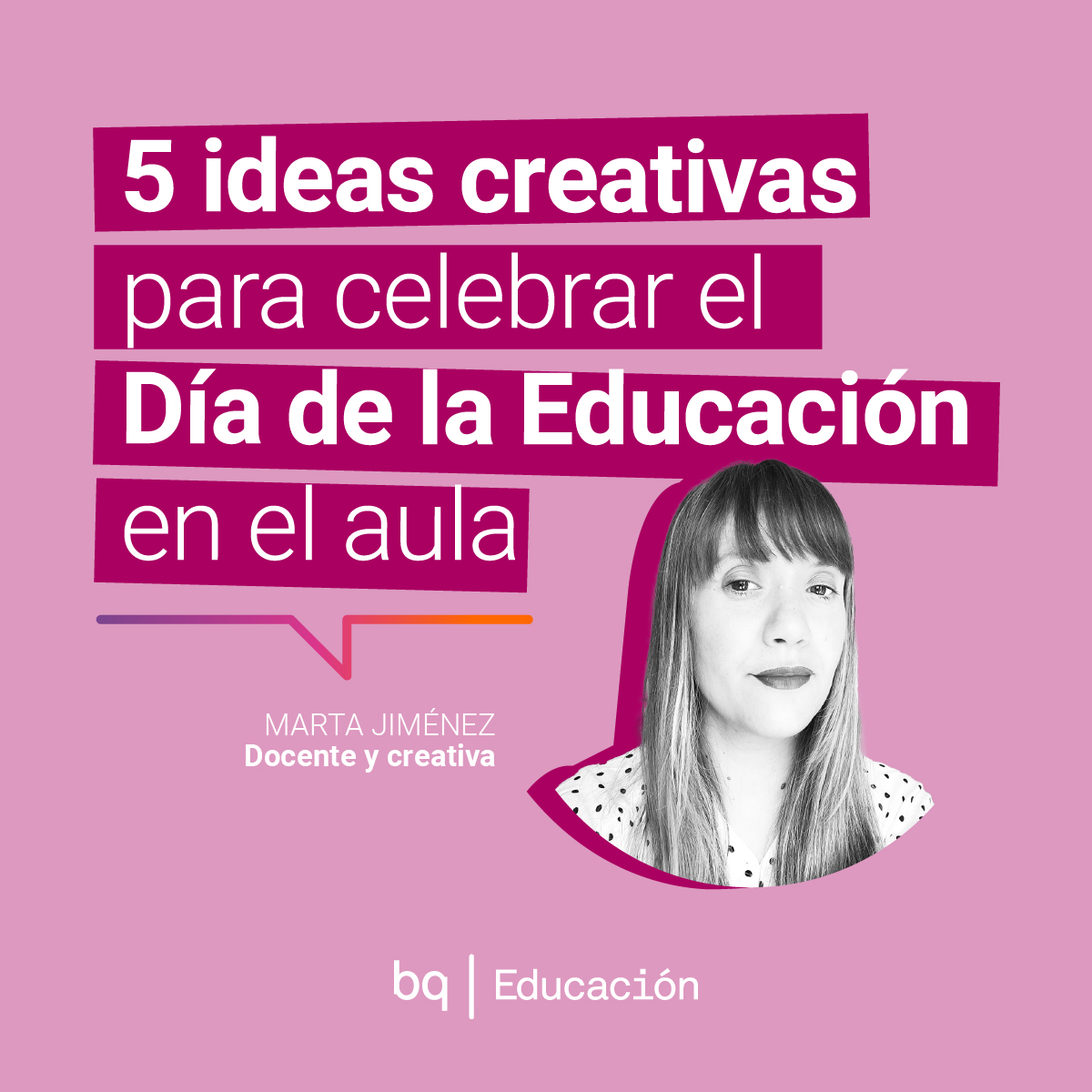 BQEducacion's tweet photo. El próximo viernes 24 es el Día Internacional de la Educación ❤️ Hoy te dejamos 5 ideas para que puedas trabajar esta fecha de forma creativa con tus alumnos y alumnas. Y tú, ¿cómo lo vas a celebrar en clase?

#DíaDeLaEducación