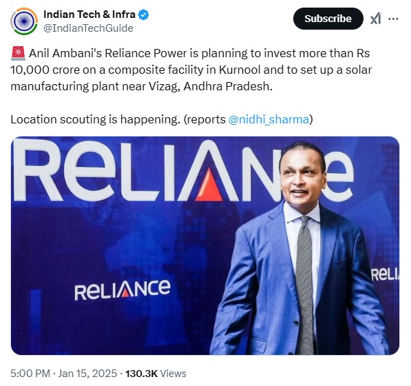 INCKerala's tweet photo. Anil Ambani's Reliance Communication had a debt of ₹47,251 crore. Out of this, he paid only ₹455 crore, while the remaining ₹46,796 crore was written off. There are two possibilities:

a. Either he genuinely had no money, and the banks wrote off the debt completely without seizing his assets.

b. Or he had the money but was unwilling to pay, and the banks and NCLT chose not to take action against him.

If neither of these is true, then please explain this:

Why would any bank lend ₹10,000 crore to a bankrupt businessman to start a solar power plant that won’t even generate 10% profits?

And if he indeed had ₹10,000 crore, what were the Banks, Courts, IT, CBI, ED, NIA, and NCLT doing?