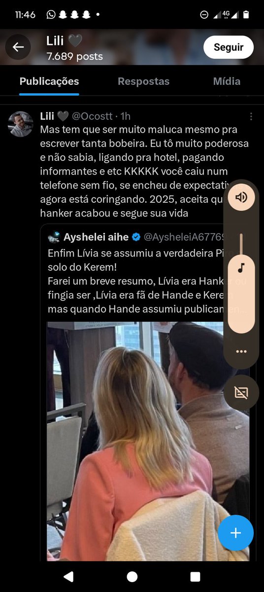 Minha filha para de ser Mentirosa, você não posta a Hande porque você falou absurdo chamou Handemy de Prostituta para baixo e para de ser sonsa ,porque você e suas amigas perseguia Handemy e até space você entrou para falar do que fazia , até contato dizia ter com pessoas da