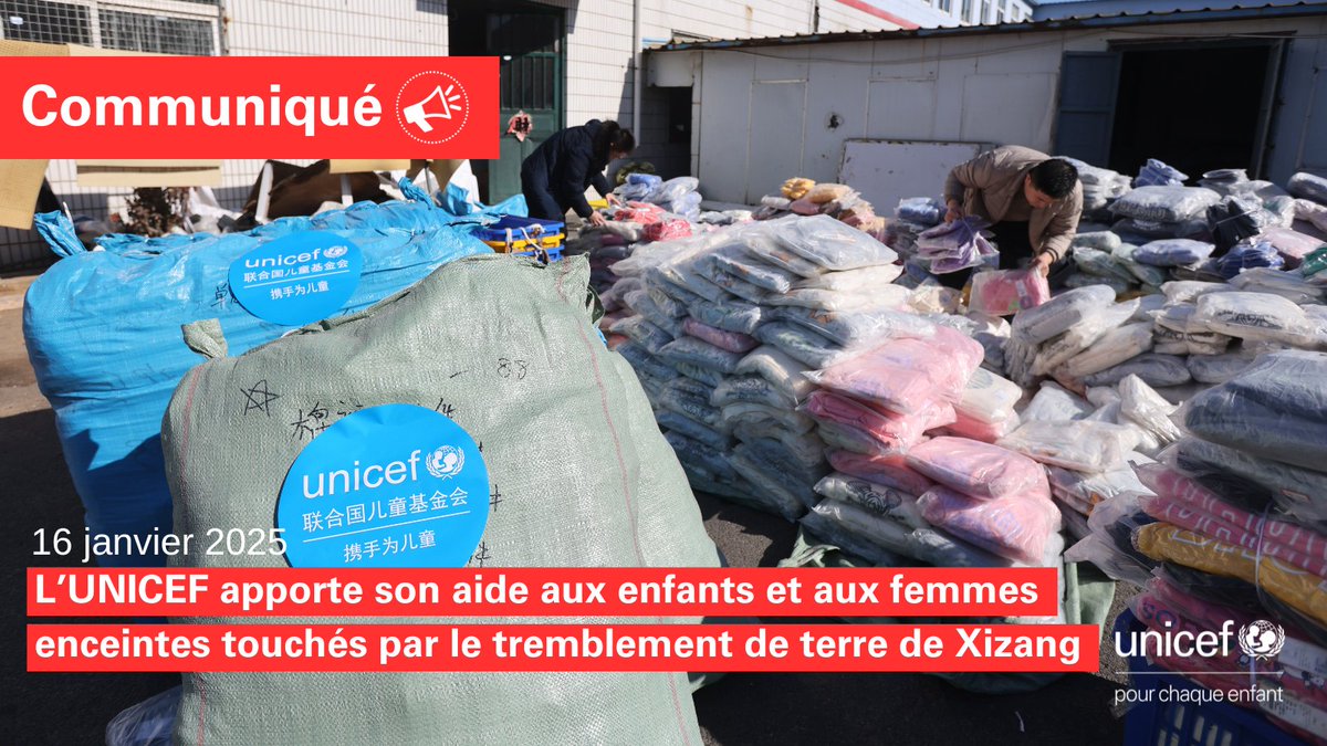 UNICEF France Médias (@unicef_media_fr) on Twitter photo 📢En réponse au tremblement de terre, l’UNICEF livre 40 tonnes de fournitures pour les nouveau-nés, les jeunes enfants et les femmes enceintes dans les zones sinistrées. #Xizang #Tibet
➡️unicef.fr/article/lunice… via <a href="/UNICEF_Media_Fr/">UNICEF France Médias</a> 📢En réponse au tremblement de terre, l’UNICEF livre 40 tonnes de fournitures pour les nouveau-nés, les jeunes enfants et les femmes enceintes dans les zones sinistrées. #Xizang #Tibet
➡️unicef.fr/article/lunice… via <a href="/UNICEF_Media_Fr/">UNICEF France Médias</a>