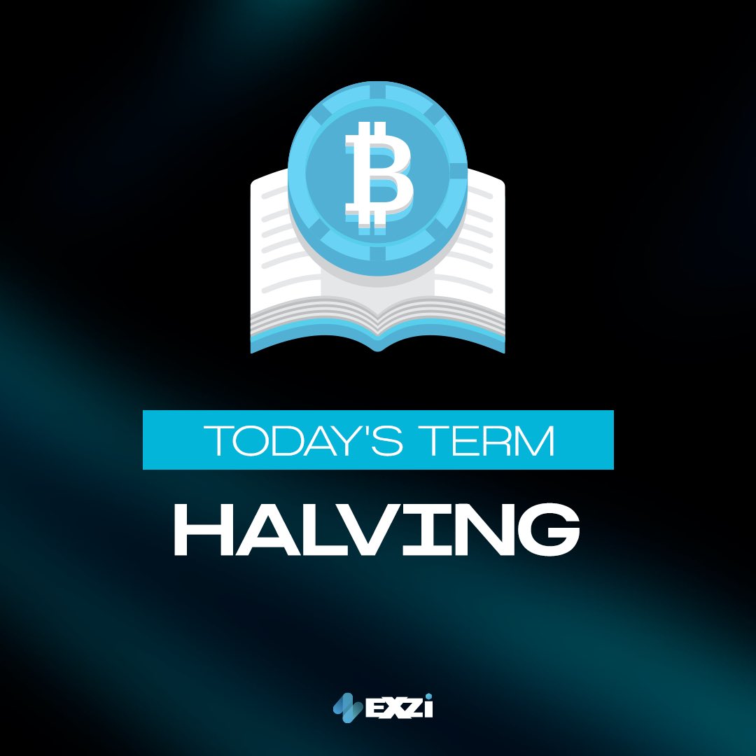 EXZIOfficial's tweet photo. Today's Term: HALVING ⛏️📉

🔹Halving is when the reward for mining Bitcoin is cut in half every 210,000 blocks (about every 4 years). This helps control inflation by limiting the total supply of Bitcoin to 21 million. Halving events often impact Bitcoin's price significantly! 🚀 https://t.co/pdlMMQk8Vh