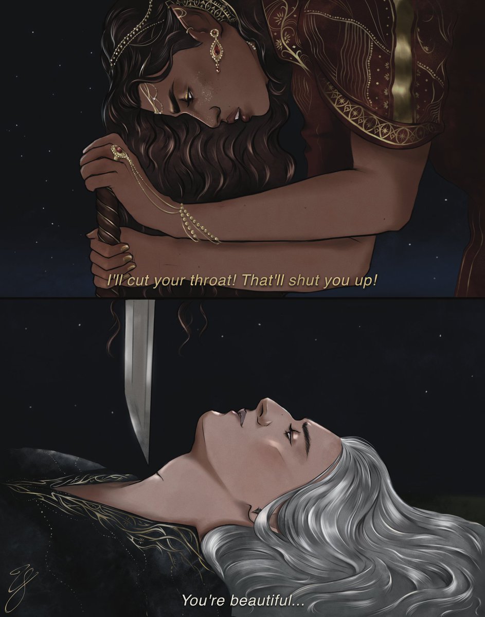 beautiful fëanor/melkor commission done by <a href="/estridlover/">estrid's pr manager 🔪💞</a> 🥹 thank you so much! <3