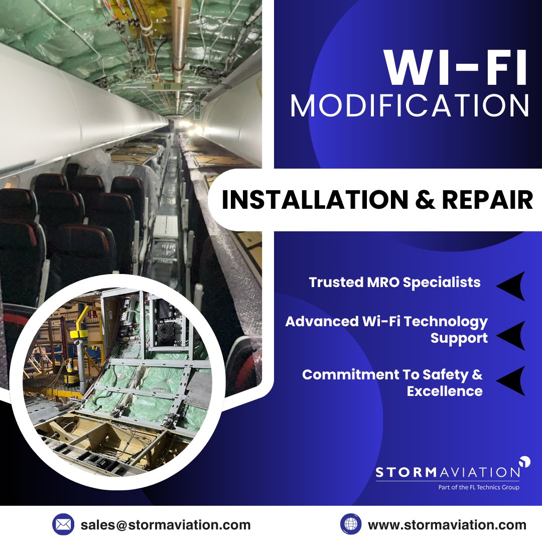 Storm Aviation is proud to announce the successful completion of 16 Wi-Fi modification installations on A320 and A321 ✈️ aircraft for a high-profile customer!

stormaviation.com/base-maintenan…

#A320 #A321 #StormAviation #Connectivity #WiFiMods #AircraftMaintenance #InnovationInFlight