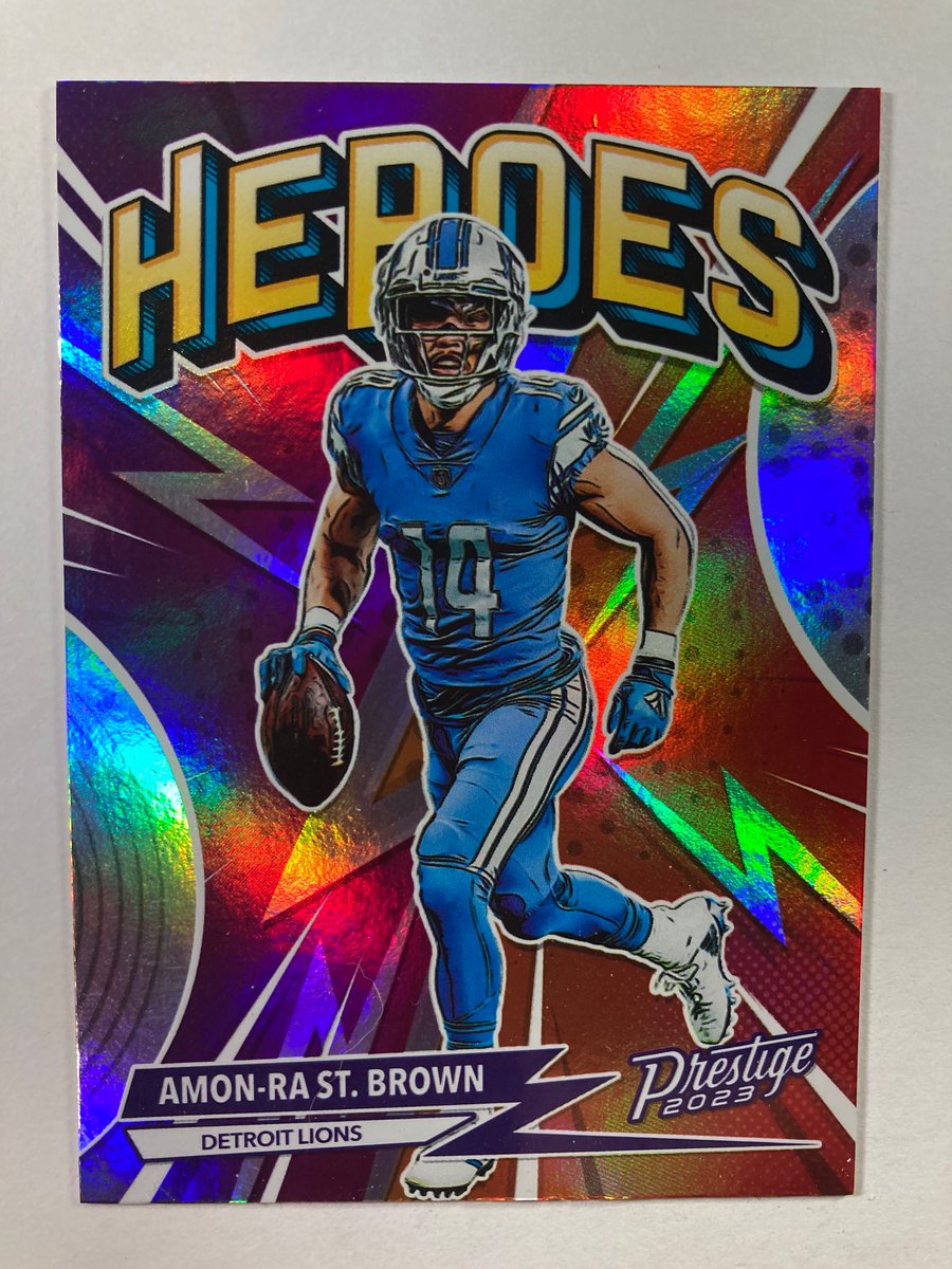 1218Sports's tweet photo. 🎁Appreciation Day Giveaway🎁

Winner Announced Tuesday

🔥Amon-Ra St. Brown Panini Prestige Heroes Silver Holo

To enter
1. Follow
2. Retweet
3. Like https://t.co/5x0Atadk8P