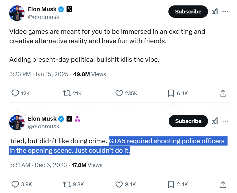 Elon Musk - King of Hypocrisy!!

<a href="/elonmusk/">Elon Musk</a>