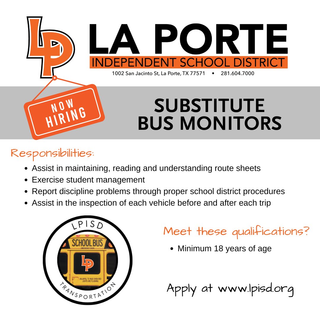 La Porte ISD Human Resources tweet media