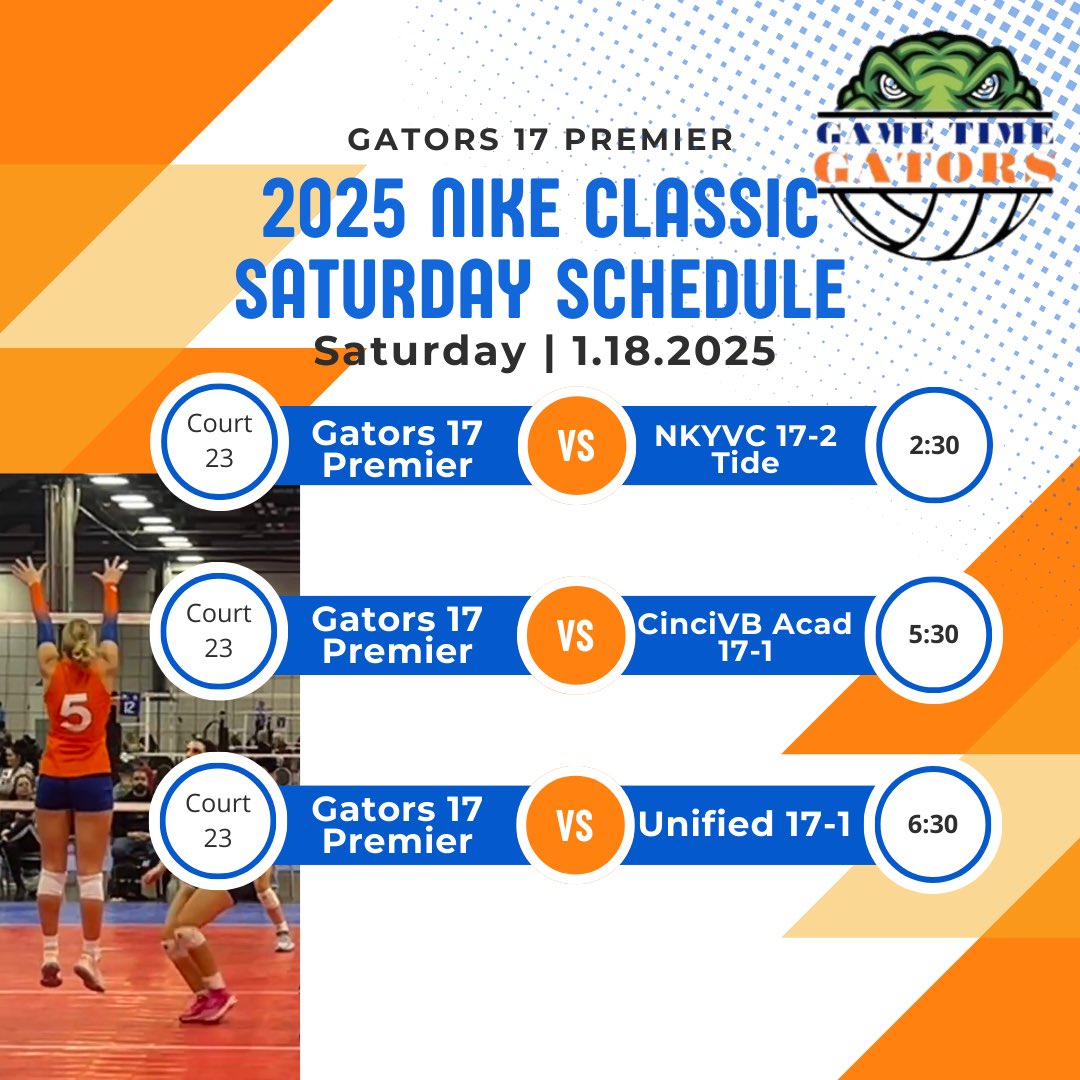 jaycee_roeth's tweet photo. Schedule for this Saturday at the 2025 Nike Classic #gatordone https://t.co/FS5lw7yjiU