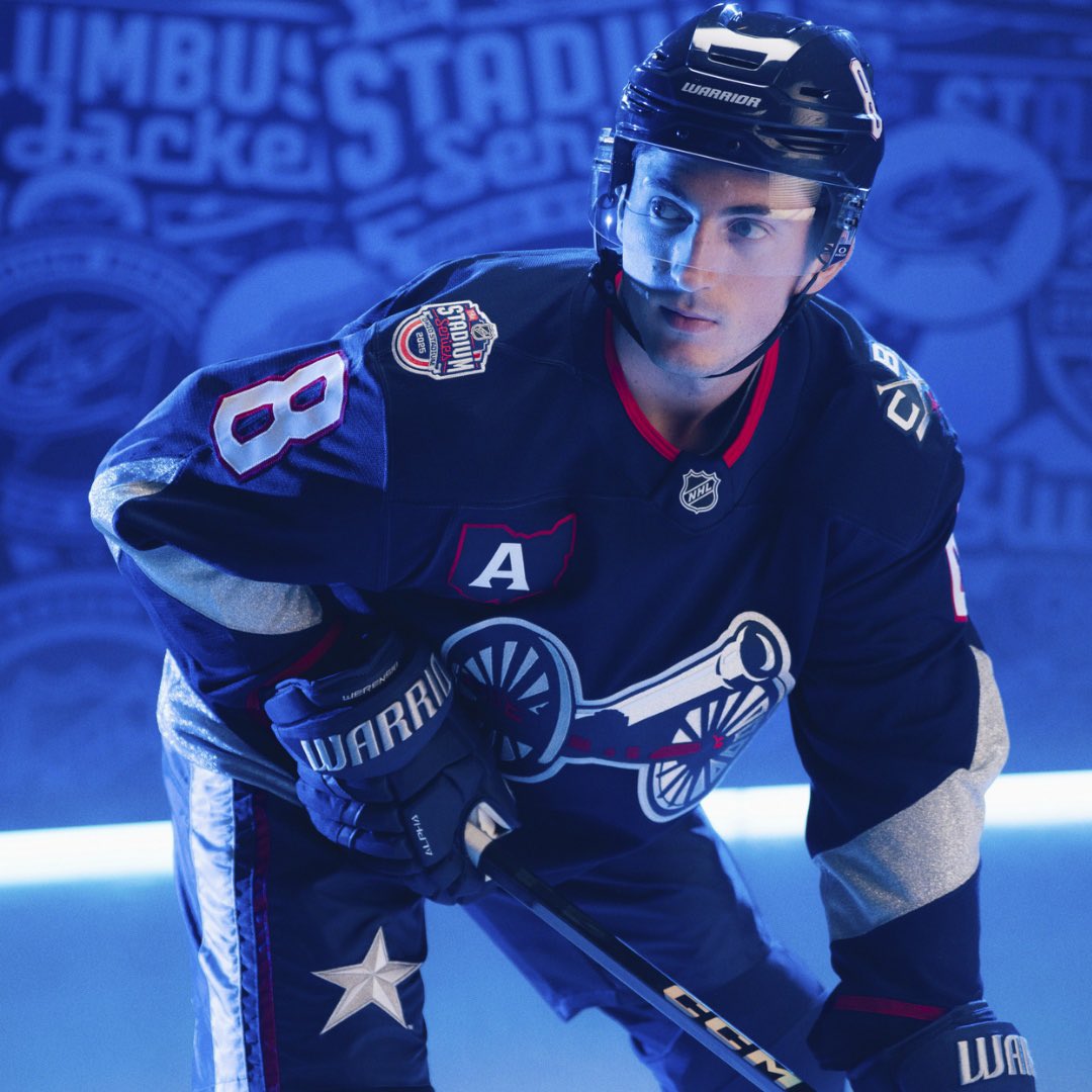 spittinchiclets's tweet photo. The Wings and Blue Jackets #StadiumSeries jerseys have been revealed. 

Who’s got the better set up? https://t.co/cryzDLhHnX