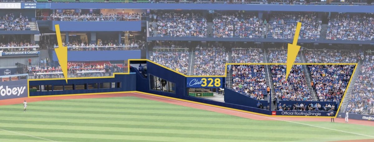 Brandon_N_Wile's tweet photo. Blue Jays showing off another renovation project. Looks really cool. Kinda like the Bleacher Bar at Fenway Park

https://t.co/JXEFPRXHqg https://t.co/x46QwFxgr4