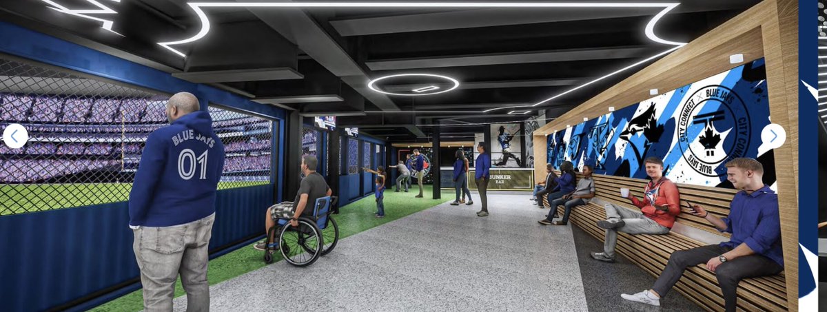 Brandon_N_Wile's tweet photo. Blue Jays showing off another renovation project. Looks really cool. Kinda like the Bleacher Bar at Fenway Park

https://t.co/JXEFPRXHqg https://t.co/x46QwFxgr4