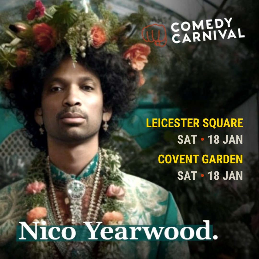 Comedy Carnival (@comedycarnival) on Twitter photo nternational stand up comedy this Saturday, featuring Caribbean stand up <a href="/neeksman/">Nico Yearwood | Bajan Comedian</a>, Scottish comedian
<a href="/Wendy_Wason/">Wendy Wason</a>, hard-hitting American <a href="/fulton_dave/">Dave Fulton 🤡</a>
and Pete Gionis as MC.
Tickets: comedycarnival.co.uk/covent-garden/
Doors 7:30pm - 8:30pm. Show 8:30pm - 10:30pm. nternational stand up comedy this Saturday, featuring Caribbean stand up <a href="/neeksman/">Nico Yearwood | Bajan Comedian</a>, Scottish comedian
<a href="/Wendy_Wason/">Wendy Wason</a>, hard-hitting American <a href="/fulton_dave/">Dave Fulton 🤡</a>
and Pete Gionis as MC.
Tickets: comedycarnival.co.uk/covent-garden/
Doors 7:30pm - 8:30pm. Show 8:30pm - 10:30pm.