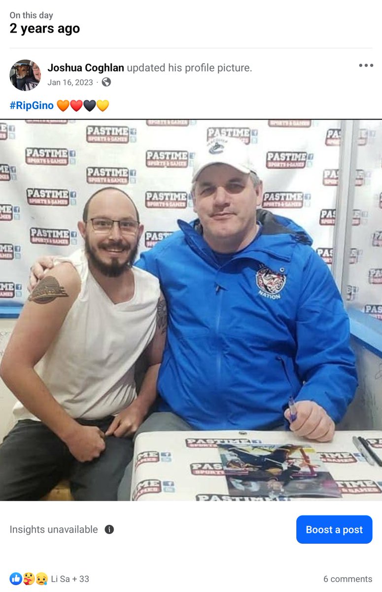 JCog88's tweet photo. #RipGino 🏒🥅🧡 🖤❤️💛 https://t.co/RxAoE8pWyD