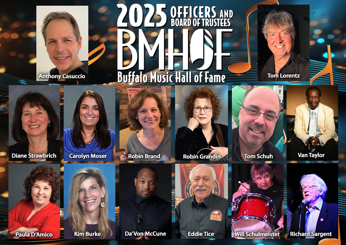 BMHOF62's tweet image. Say Hello to the  Buffalo Music Hall of Fame 2025 Officers and Board of Trustees! Our Buffalo Music Hall of Fame team is looking forward to a GREAT year ahead! For more information on our officers and Board members, please visit: bmhof.org