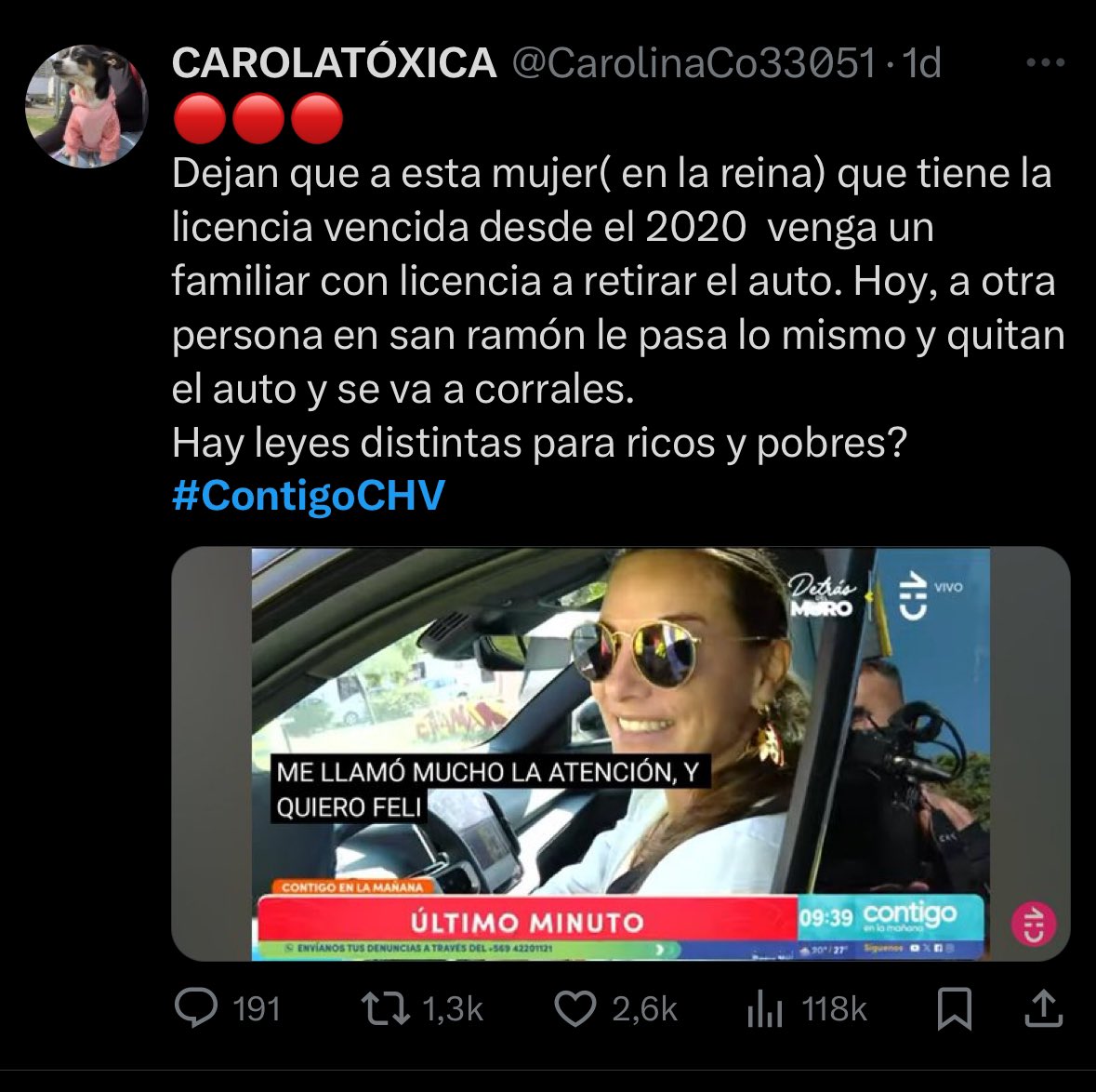 fparra7's tweet photo. #ContigoCHV @Carabdechile @GabrielBoric @Fisca_MTT
Carabineros siendo clasistas qué novedad, hasta cuando se tiene que aguantar todo esto? https://t.co/FF49nXPq2P
