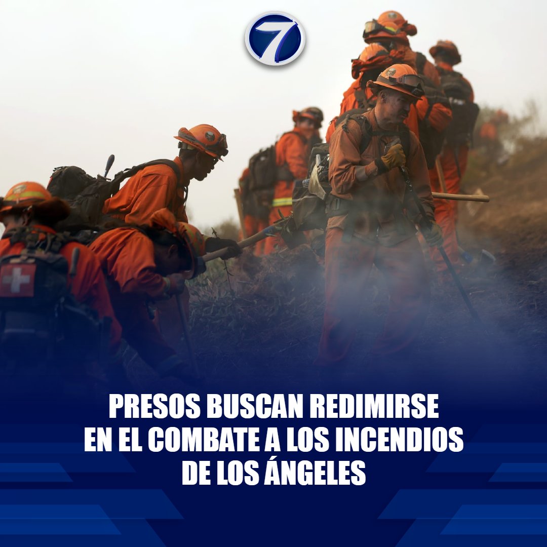 Noti7Guatemala's tweet image. #Presos se unen a bomberos en la batalla contra los #incendios de #LosÁngeles 😨➡ bit.ly/3WlARmw