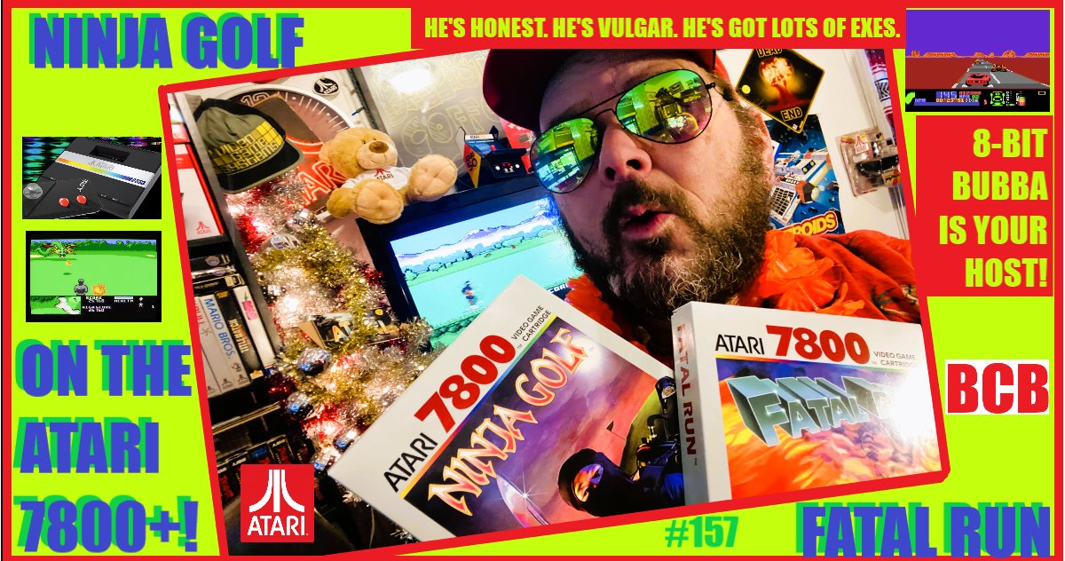 ballistikcoffee's tweet photo. FRI 1/17 on #BCB! #8BitBubba returns to take a look @ 2 NEW #AtariXP #Games, #NinjaGolf & #FatalRun 4 the #Atari7800, played on the new #Atari7800Plus! How do these classics fare? Full #unboxing, manaul read & #gameplay! Don't miss the fun! 7p MDT! Click: https://t.co/qs79RZ0ga5 https://t.co/fPPlgQGDb5