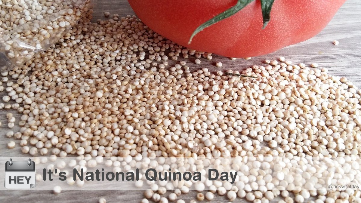 HeyWhatDay's tweet image. It's National Quinoa Day!
#Quinoa #NationalQuinoaDay #QuinoaDay