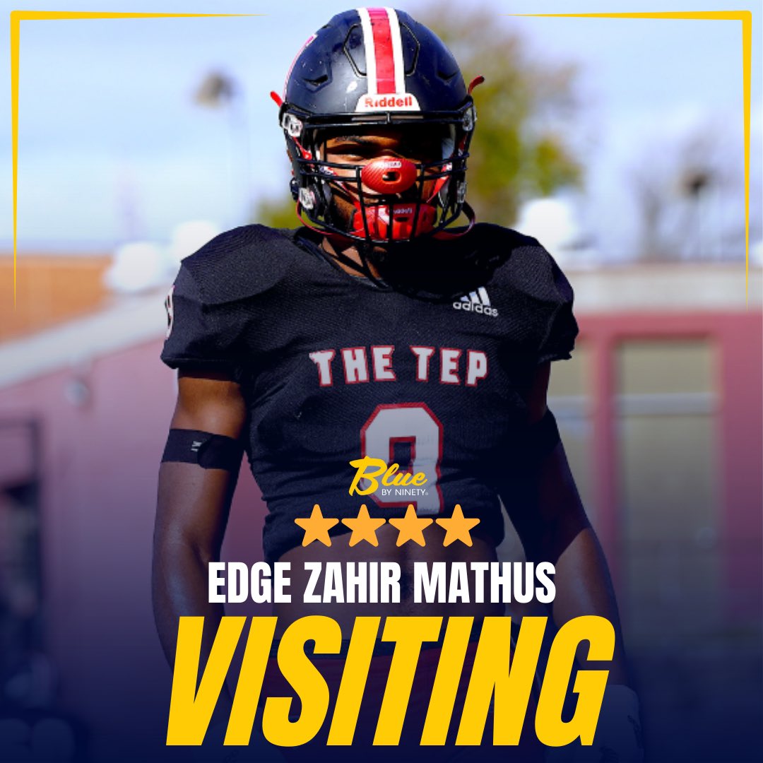 Blue By 90 on X: "4⭐️ EDGE Zahir Mathis is set to visit Michigan on January 24th, per @247Sports 〽️ Mathis decommitted from Ohio State in November 👀 https://t.co/DR4ESmUXfU" / X
