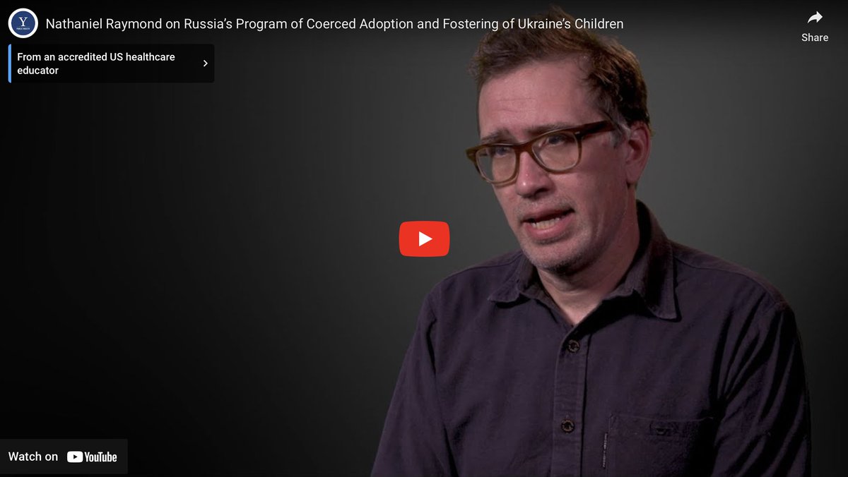 Yale School of Public Health (YSPH) Humanitarian Research Lab (HRL) determines Russian Federation engaged in systematic, intentional, widespread coerced adoption &amp; fostering of children from Ukraine:
hub.conflictobservatory.org/portal/apps/si…