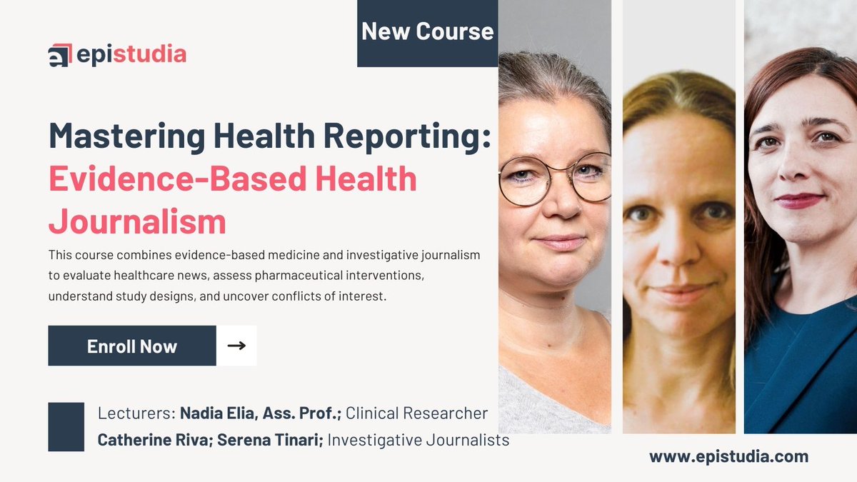 muka_taulant's tweet photo. This @epistudia course will help you become an expert at navigating health news and avoid falling for sensational headlines in the media. It is truly one of the best courses!
@CatherineRiva @serenatinari https://t.co/dOCu2S4IG5