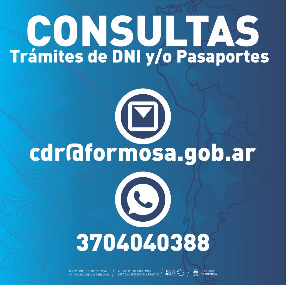 ¿NECESITÁS REALIZAR UN TRÁMITE O CONSULTAR SOBRE TU DOCUMENTACIÓN? 🛂📄

¿Tenés dudas sobre trámites de DNI, Pasaporte o partidas civiles?
No saber dónde recurrir puede generar demoras innecesarias y complicaciones.