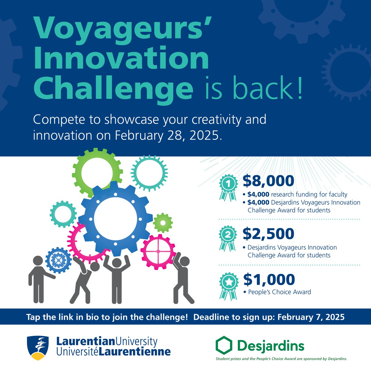 LUL Research|Recherche (@researchlul) on Twitter photo 💡Teams of <a href="/LaurentianU/">Laurentian University - Université Laurentienne</a> faculty members and students will showcase their innovations at Research Week 2025 for a chance to win prizes!
Interested? Register your team by Feb. 7 🔗docs.google.com/forms/d/1WCliZ… 💡Teams of <a href="/LaurentianU/">Laurentian University - Université Laurentienne</a> faculty members and students will showcase their innovations at Research Week 2025 for a chance to win prizes!
Interested? Register your team by Feb. 7 🔗docs.google.com/forms/d/1WCliZ…